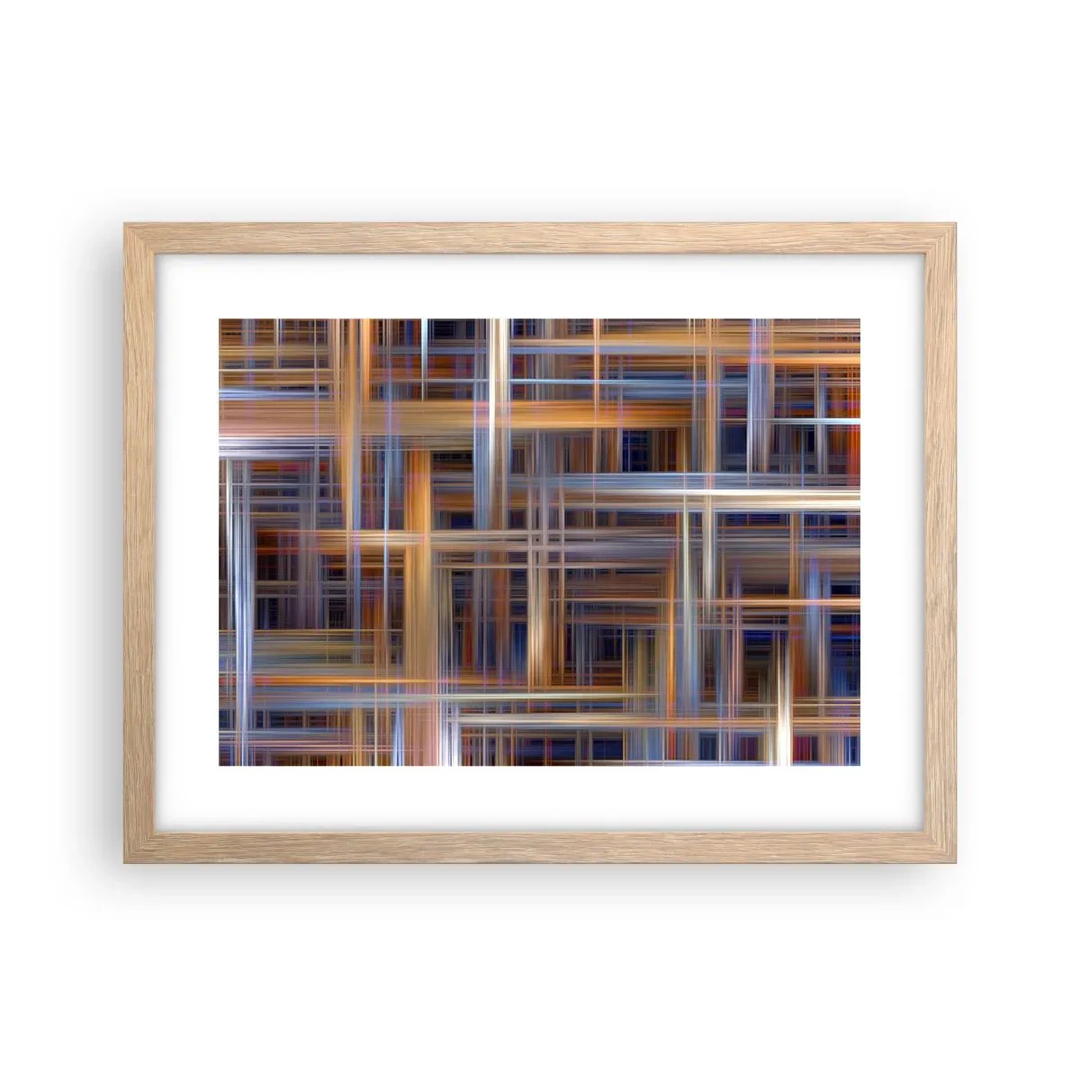 Poster in einem Rahmen aus heller Eiche - Aus Licht gewebt - 40x30 cm