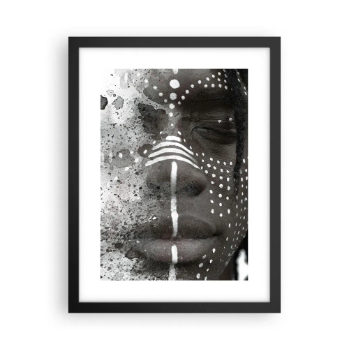 Poster in einem schwarzem Rahmen - Entdecke den Urgeist - 30x40 cm