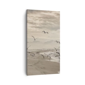 Bild auf Leinwand - Leinwandbild - Meeresrauschen, Vogelgesang - 45x80 cm