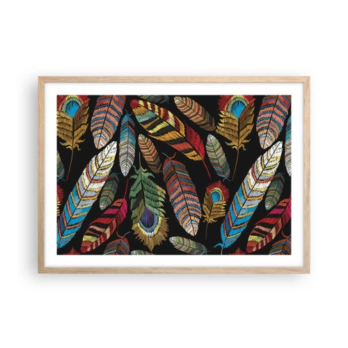 Poster in einem Rahmen aus heller Eiche - Der Vogelkarneval - 70x50 cm