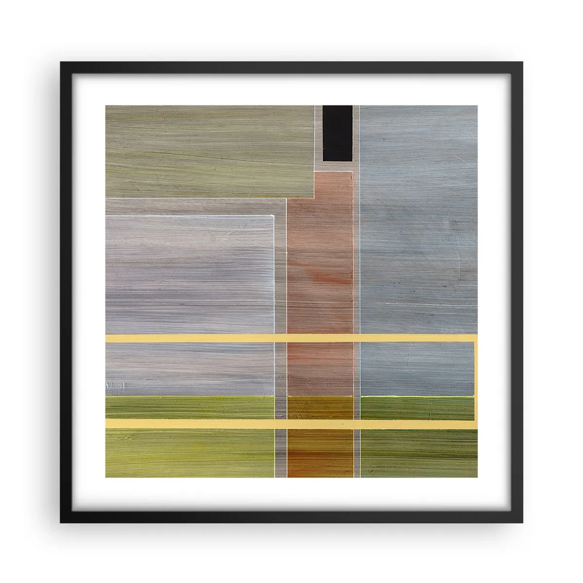 Poster in einem schwarzem Rahmen - Einfach und ruhig - 50x50 cm