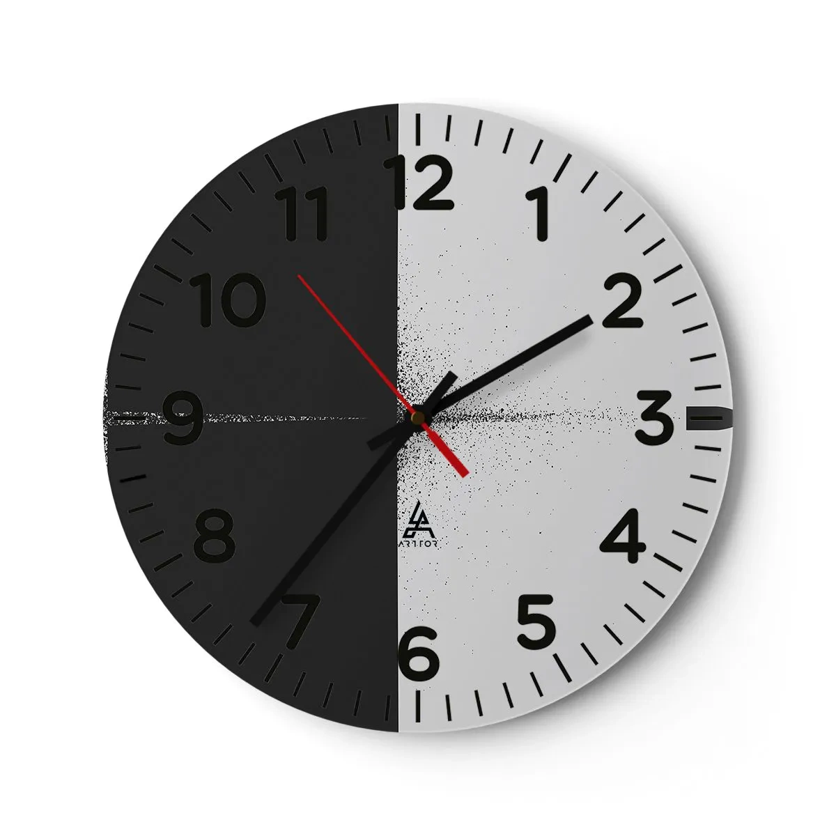 Wanduhr - Glasuhr - Direkt zum Ziel - 30x30 cm