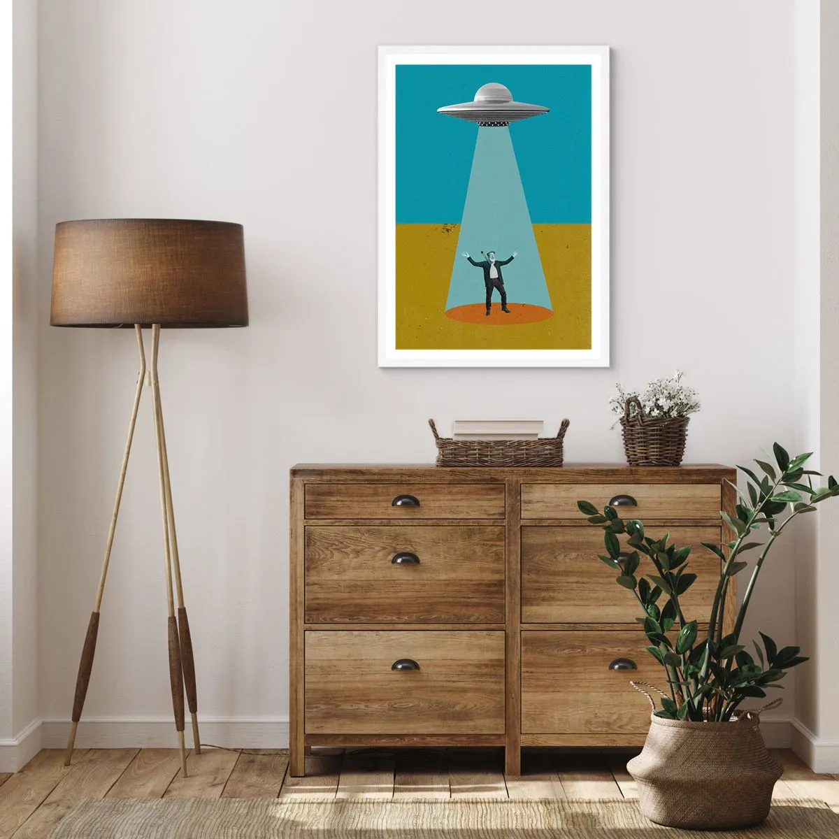 Poster in einem weißen Rahmen - Nahe Begegnung - 30x40 cm