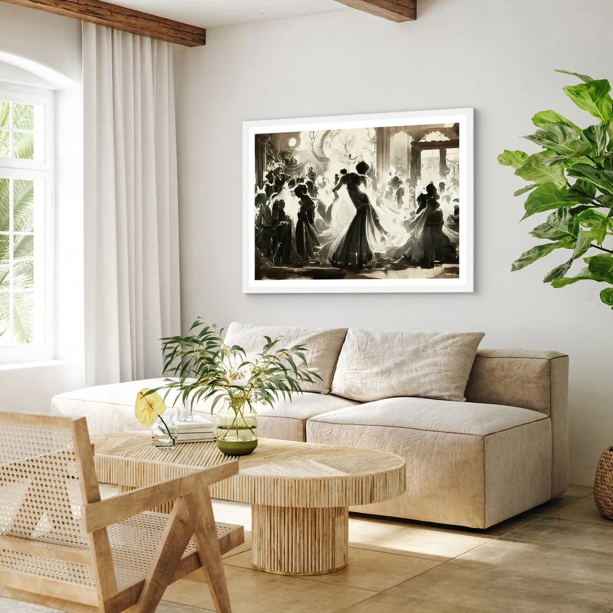 Poster in einem weißen Rahmen - Die große Maskerade - 50x40 cm