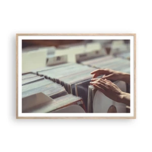 Poster in einem Rahmen aus heller Eiche - Auf der Suche nach Emotionen - 100x70 cm