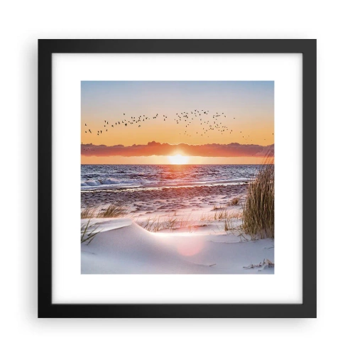 Poster in einem schwarzem Rahmen - Horizontale Landschaft - 30x30 cm