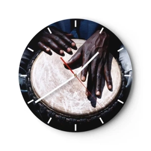 Wanduhr - Glasuhr - Lebe in deinem eigenen Rhythmus - 40x40 cm