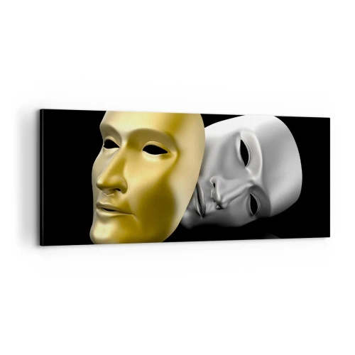 Bild auf Leinwand - Leinwandbild - Das Leben ist wie ein Theater - 100x40 cm