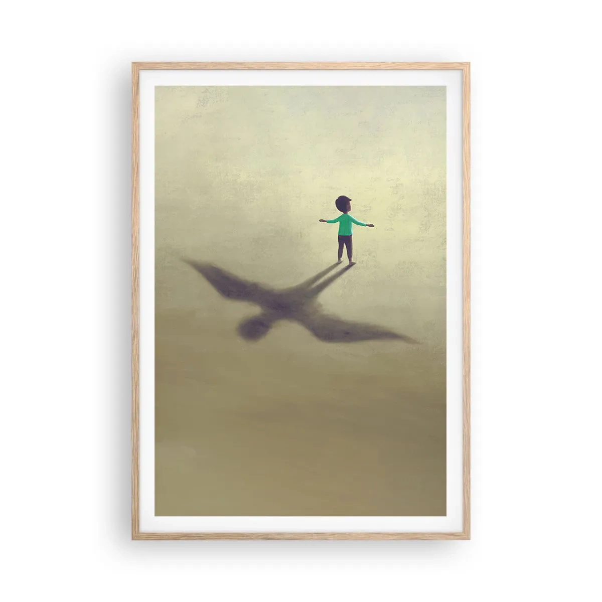 Poster in einem Rahmen aus heller Eiche - Der Held der Zukunft - 70x100 cm