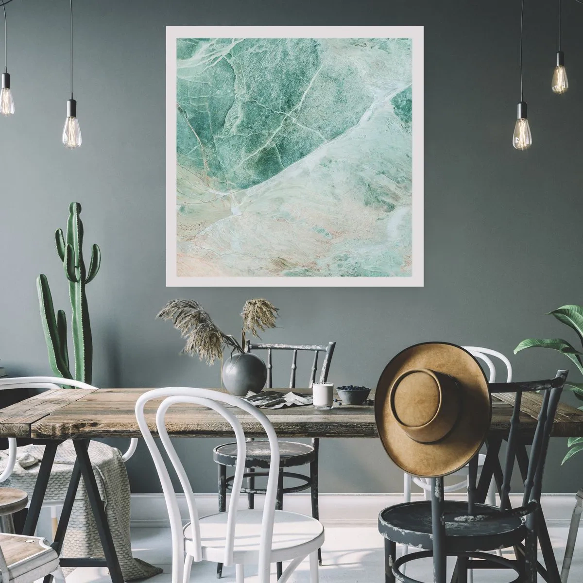 Poster - Edle Kälte des Steins - 60x60 cm