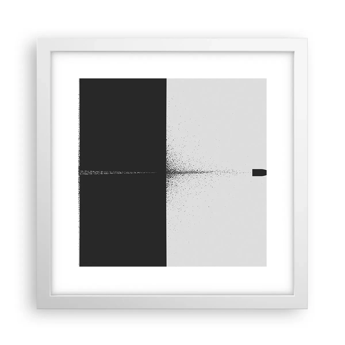 Poster in einem weißen Rahmen - Direkt zum Ziel - 30x30 cm
