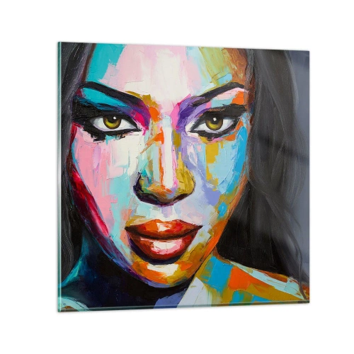 Glasbild - Bild auf glas - Es ist unmöglich die Augen abzuwenden - 70x70 cm