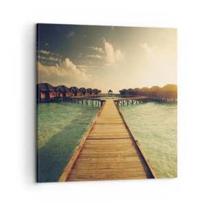 Bild auf Leinwand - Leinwandbild - Eine herzliche Einladung - 60x60 cm