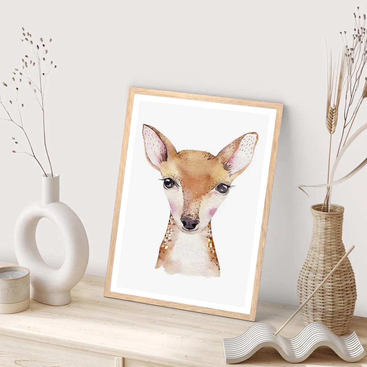 Poster in einem Rahmen aus heller Eiche - Die Natur der Unschuld - 70x100 cm