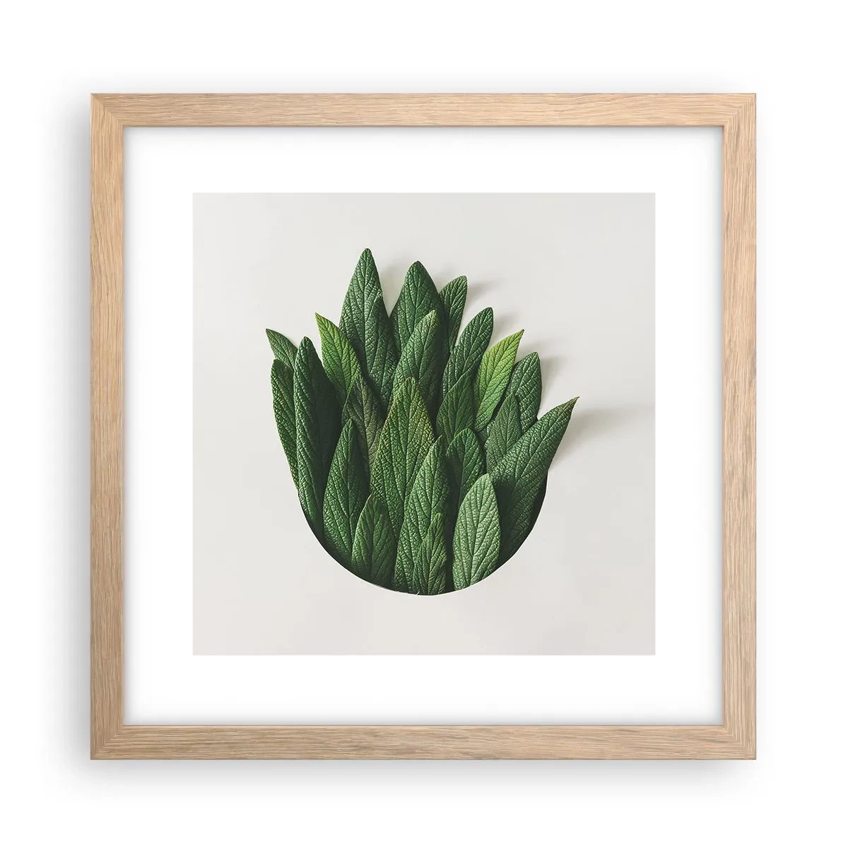 Poster in einem Rahmen aus heller Eiche - Ungebremste Neugier - 30x30 cm