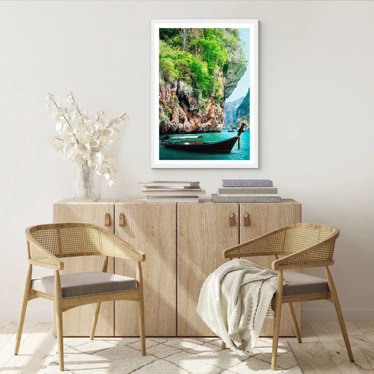 Poster in einem weißen Rahmen - Eine Einladung zu einer exotischen Reise - 50x70 cm