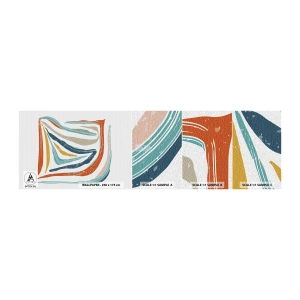 Fototapetenmuster Standard Eco - Abstraktion mit einem freundlichen Lächeln - Boho, Stück, Modern - 100x30 cm