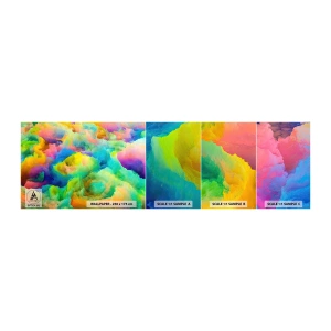 Fototapetenmuster Standard Eco - Regenbogen unten - Abstraktion, Stück, Pastellfarben - 100x30 cm