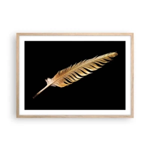 Poster in einem Rahmen aus heller Eiche - Er hat ein ungewöhnliches Schreibtalent ... - 70x50 cm