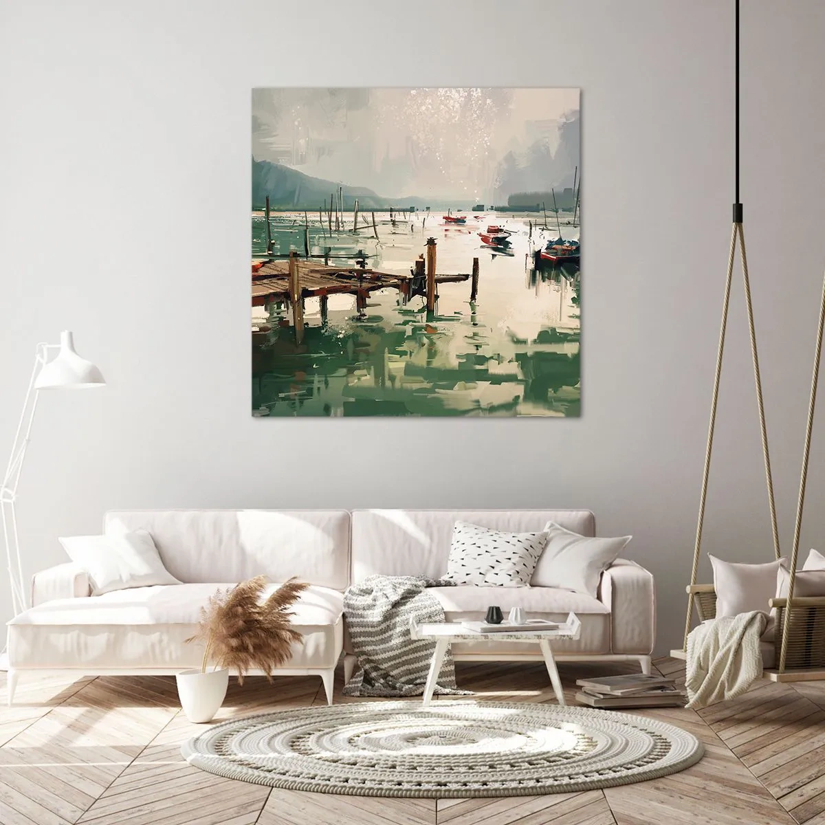 Bild auf Leinwand - Leinwandbild - Durchnässt in einem geschmolzenen Mond - 50x50 cm