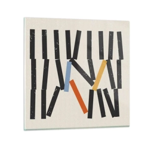 Glasbild - Bild auf glas - Domino – Komposition - 70x70 cm