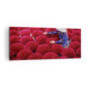 Bild auf Leinwand - Leinwandbild - Im Reisfeld - 100x40 cm