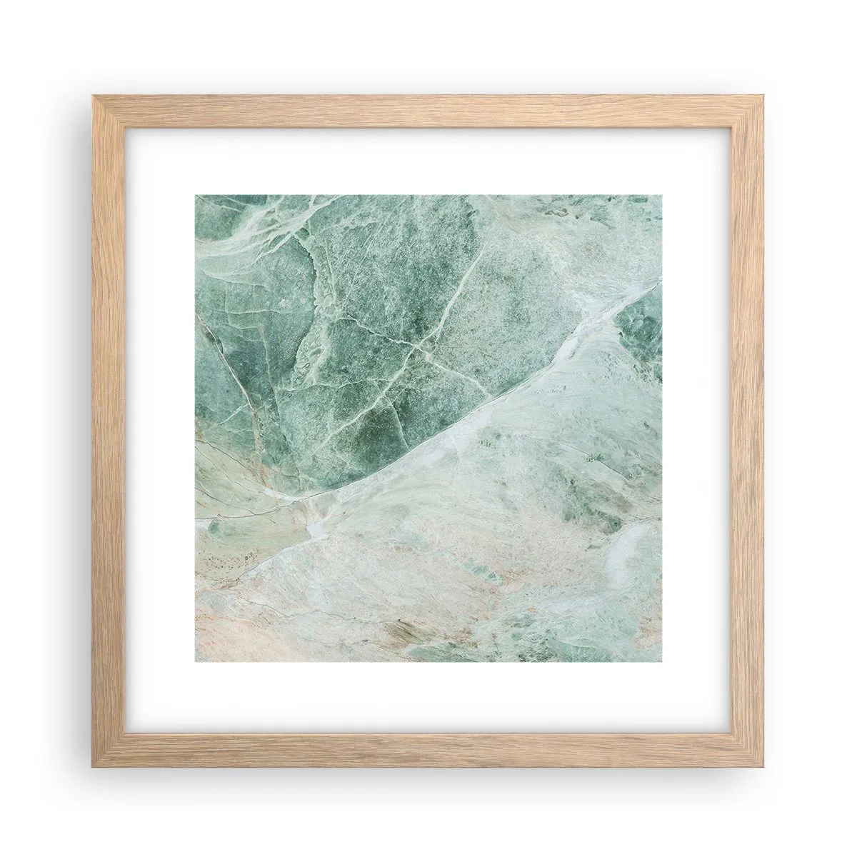 Poster in einem Rahmen aus heller Eiche - Edle Kälte des Steins - 30x30 cm
