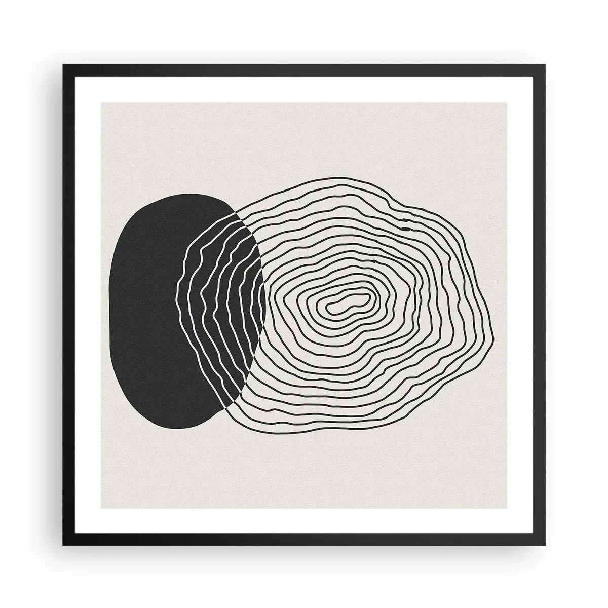 Poster in einem schwarzem Rahmen - Dauer und Schwingung - 60x60 cm