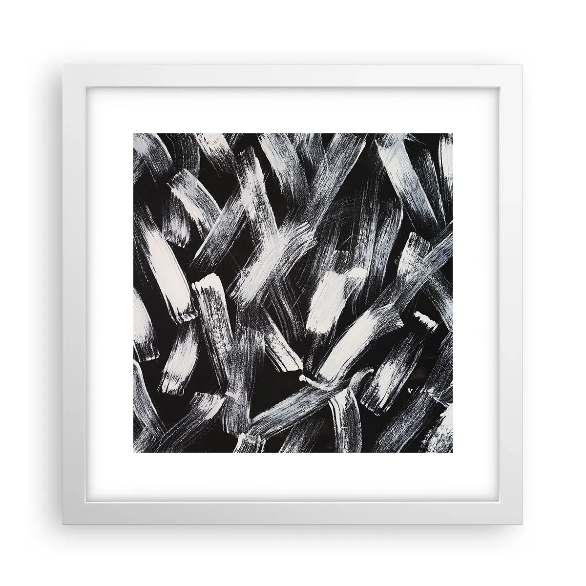 Poster in einem weißen Rahmen - Abstraktion im industriellen Geist - 30x30 cm