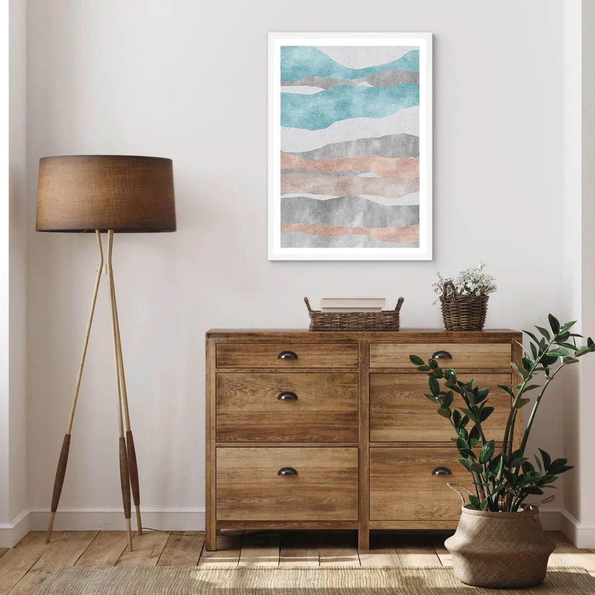 Poster in einem weißen Rahmen - Studie über Nähe - 61x91 cm