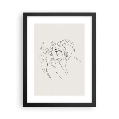 Poster in einem schwarzem Rahmen - Verstrickt im Gefühl - 30x40 cm