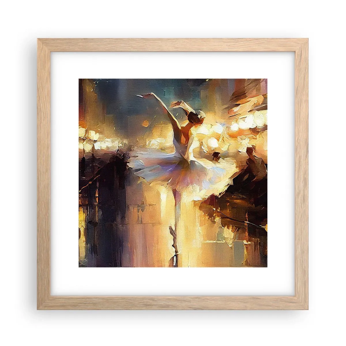 Poster in einem Rahmen aus heller Eiche - Wunder auf der Straße - 30x30 cm