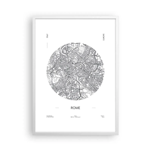 Poster in einem weißen Rahmen - Anatomie von Rom - 50x70 cm