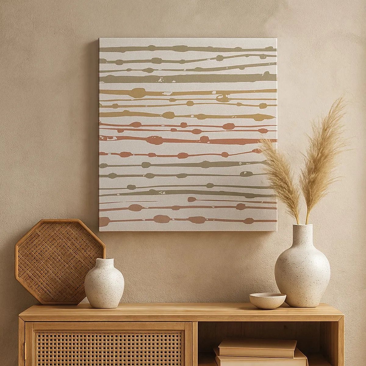 Bild auf Leinwand - Leinwandbild - Musikalische Notation von Farben - 30x30 cm