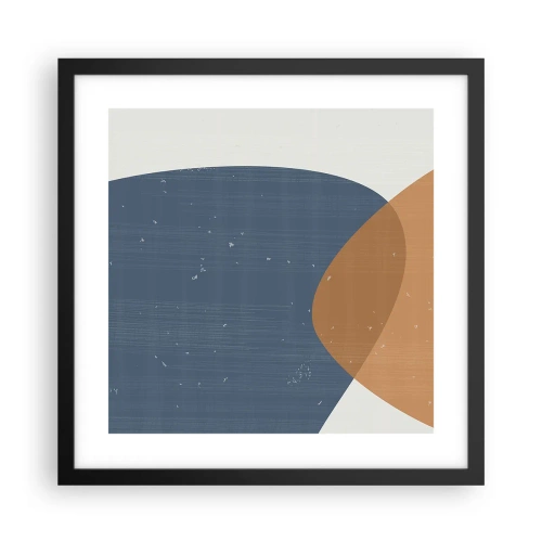 Poster in einem schwarzem Rahmen - Ovale und Einflüsse - 40x40 cm