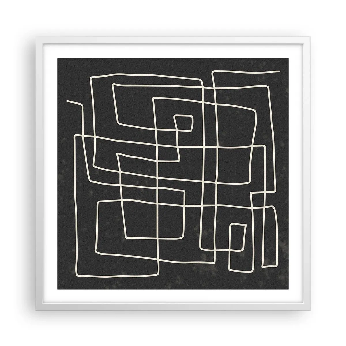 Poster in einem weißen Rahmen - Nicht so einfach - 60x60 cm