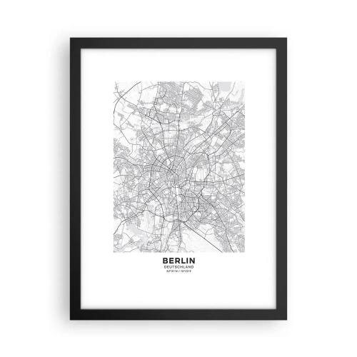 Poster in einem schwarzem Rahmen - Berliner Blume - 30x40 cm