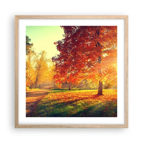 Poster in einem Rahmen aus heller Eiche - Unhöflich ist schön - 50x50 cm