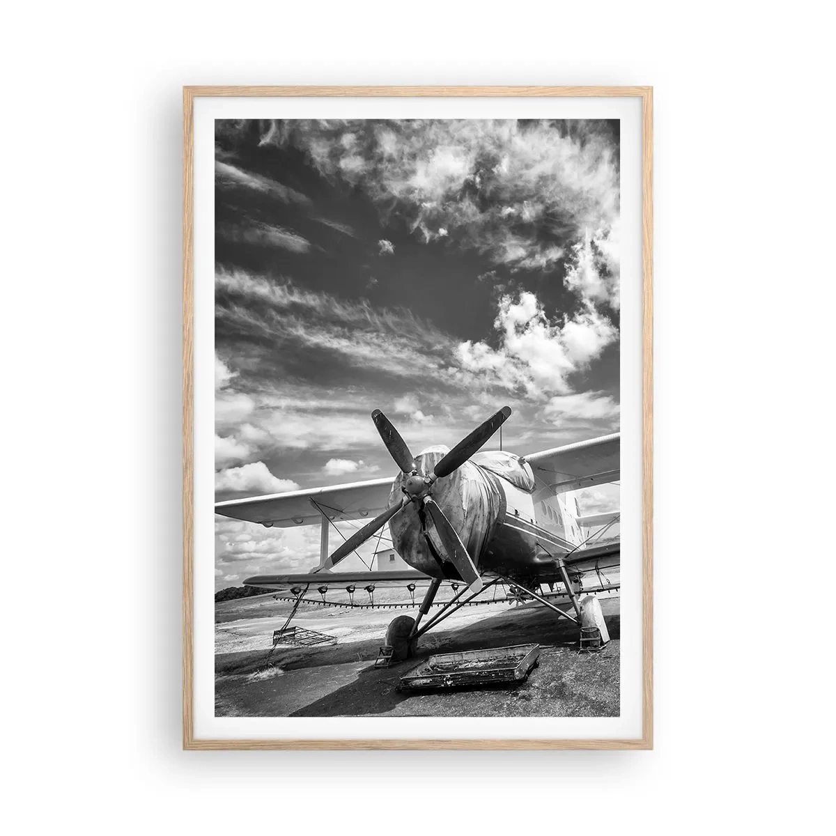 Poster in einem Rahmen aus heller Eiche - Ich kann es kaum erwarten! - 70x100 cm