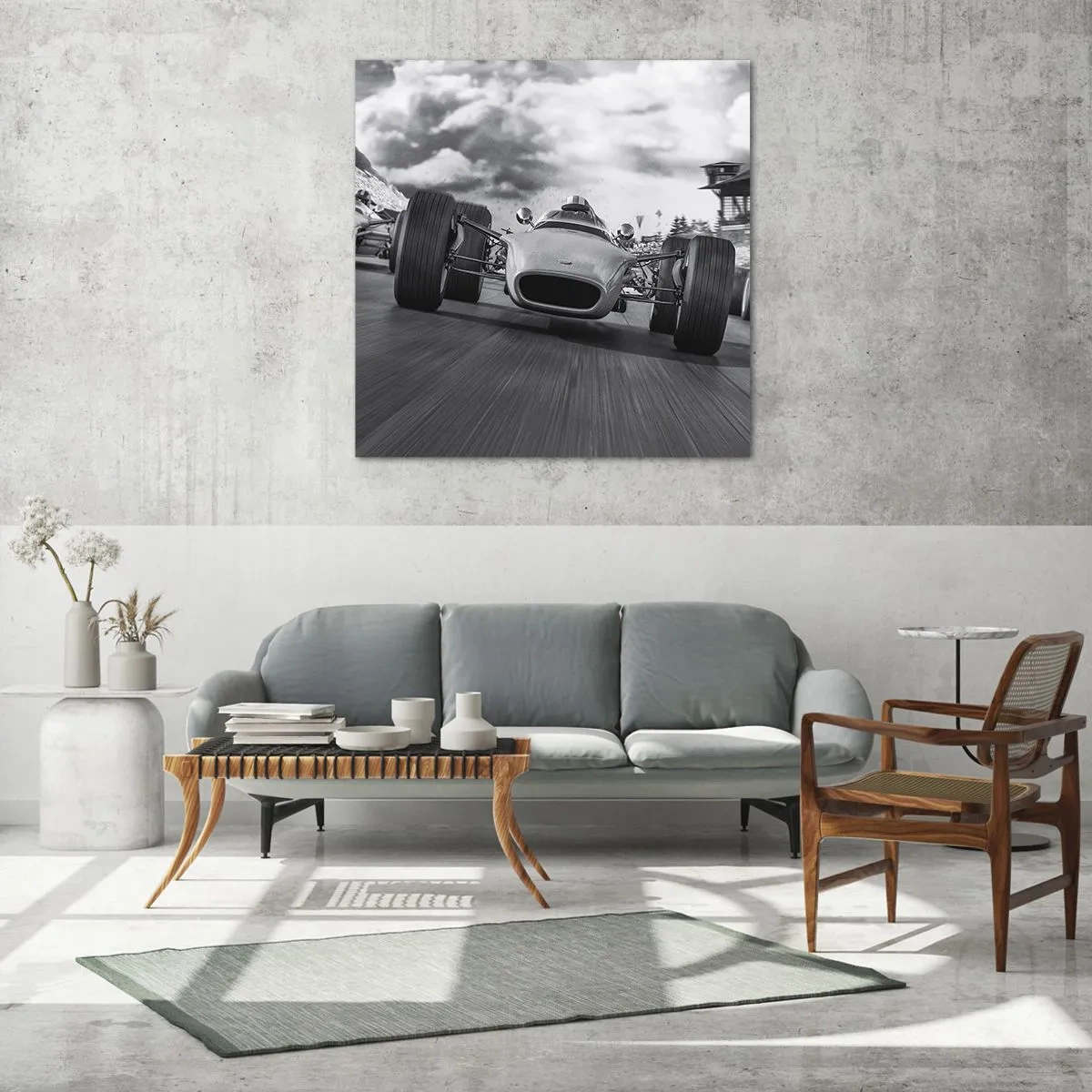 Glasbild - Bild auf glas - Power ist da! - 40x40 cm