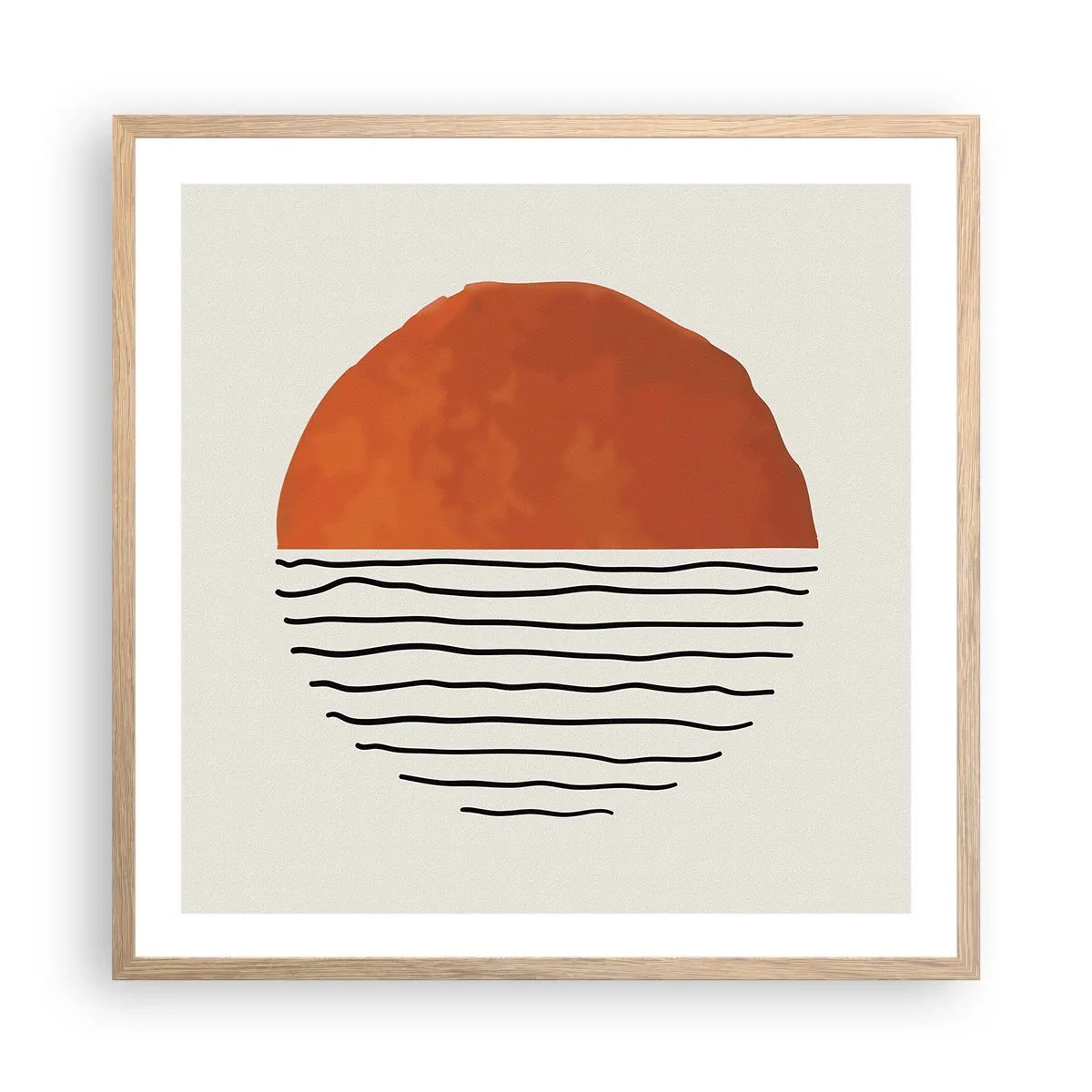 Poster in einem Rahmen aus heller Eiche - Im japanischen Klima - 60x60 cm