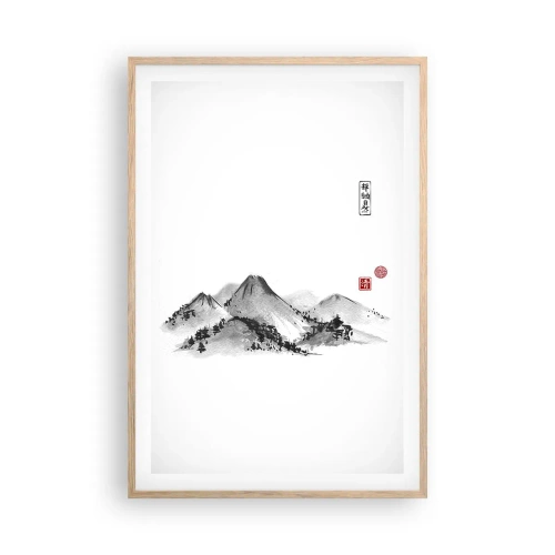 Poster in einem Rahmen aus heller Eiche - Unendliche Fernen - 61x91 cm