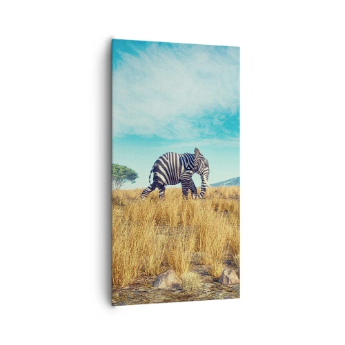 Bild auf Leinwand - Leinwandbild - Grau ist nicht mehr in Mode - 65x120 cm