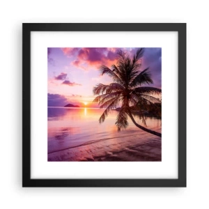 Poster in einem schwarzem Rahmen - Behaglichkeit bis zum Horizont - 30x30 cm