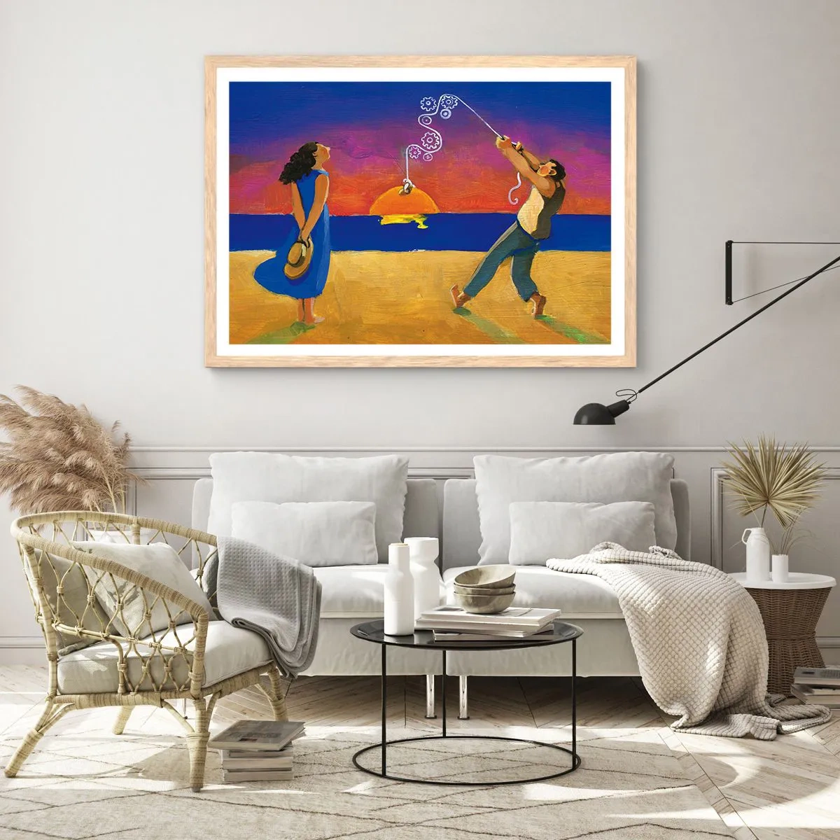 Poster in einem Rahmen aus heller Eiche - Mehr als ein Sternchen vom Himmel - 91x61 cm