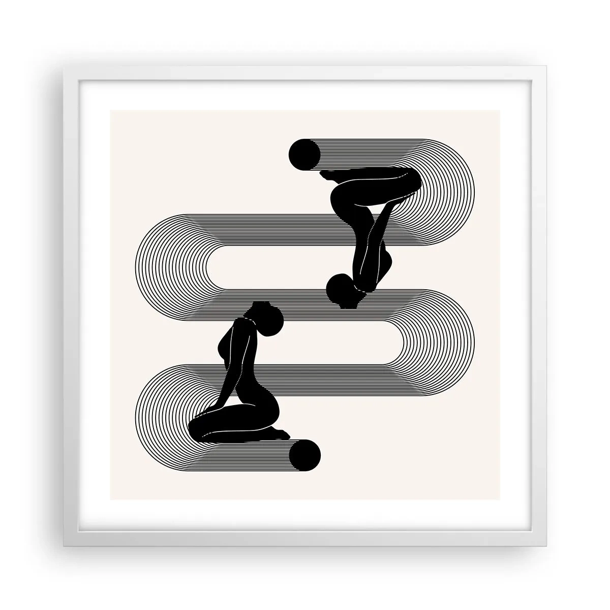 Poster in einem weißen Rahmen - Sinnliche Symmetrie - 50x50 cm