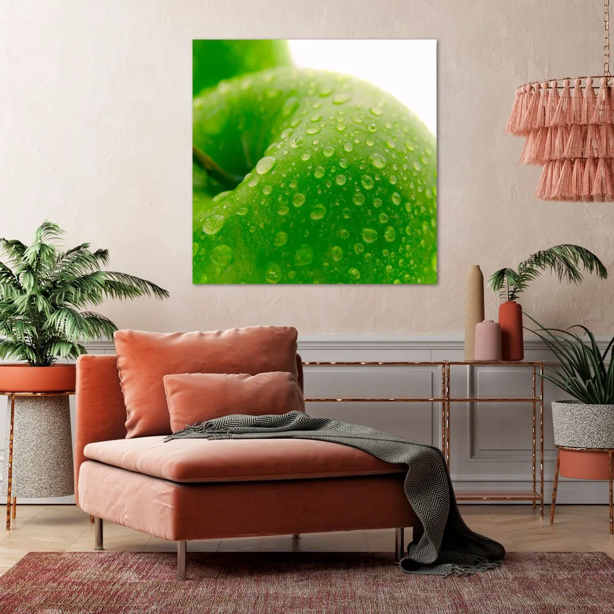 Bild auf Leinwand - Leinwandbild - Grüne kühle Frische - 70x70 cm