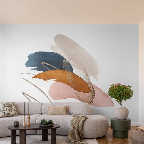 Fototapete Premium Canvas - Geflügelte Komposition - Abstraktion, Stück, Design - 500x350 cm