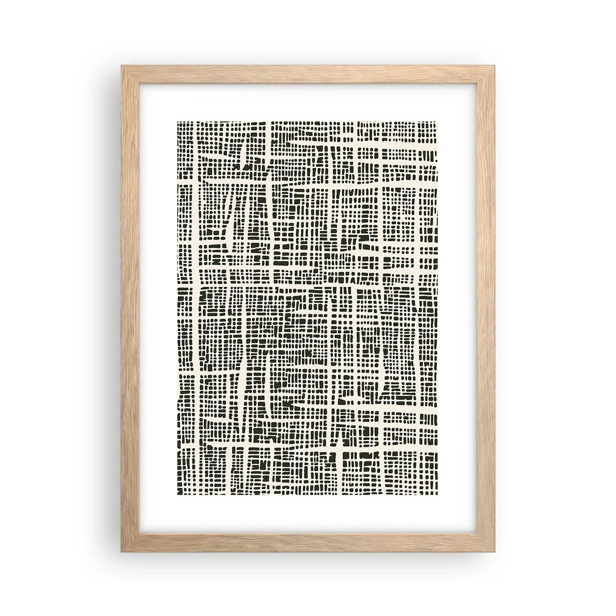 Poster in einem Rahmen aus heller Eiche - Gewebte Komposition - 30x40 cm