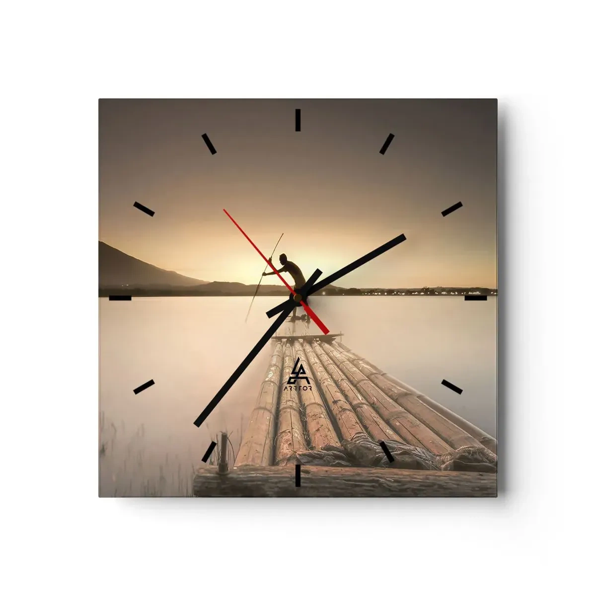 Wanduhr - Glasuhr - Vor dem schlafen gehen - 30x30 cm